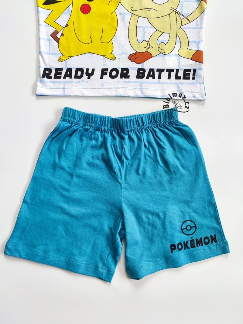 Chlapecké letní pyžamo/komplet POKEMON bílo-modrý