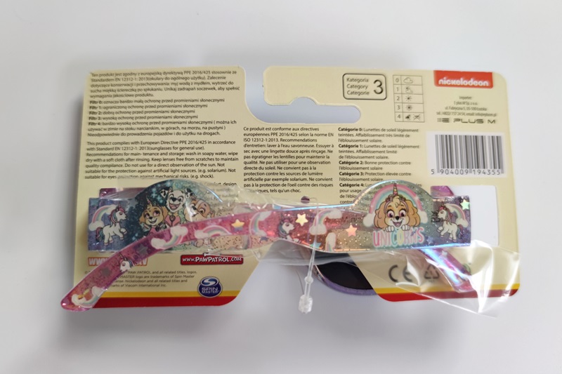 Dívčí sluneční brýle TLAPKOVÁ PATROLA růžové M2