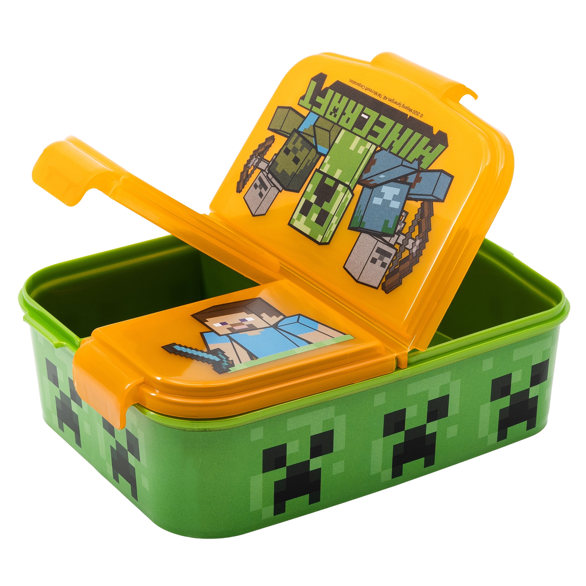 Stor Dělený plastový box na svačinu MINECRAFT