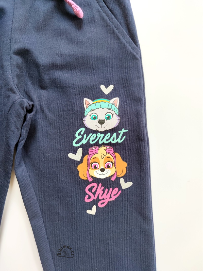 Dívčí tepláky TLPAKOVÁ PATROLA tmavě modré Sky a Everest