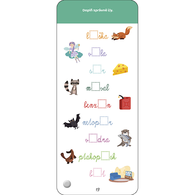 Moje první úkoly VYJMENOVANÁ SLOVA