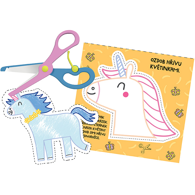 Vystřihovánky s nůžkami JEDNOROŽCI
