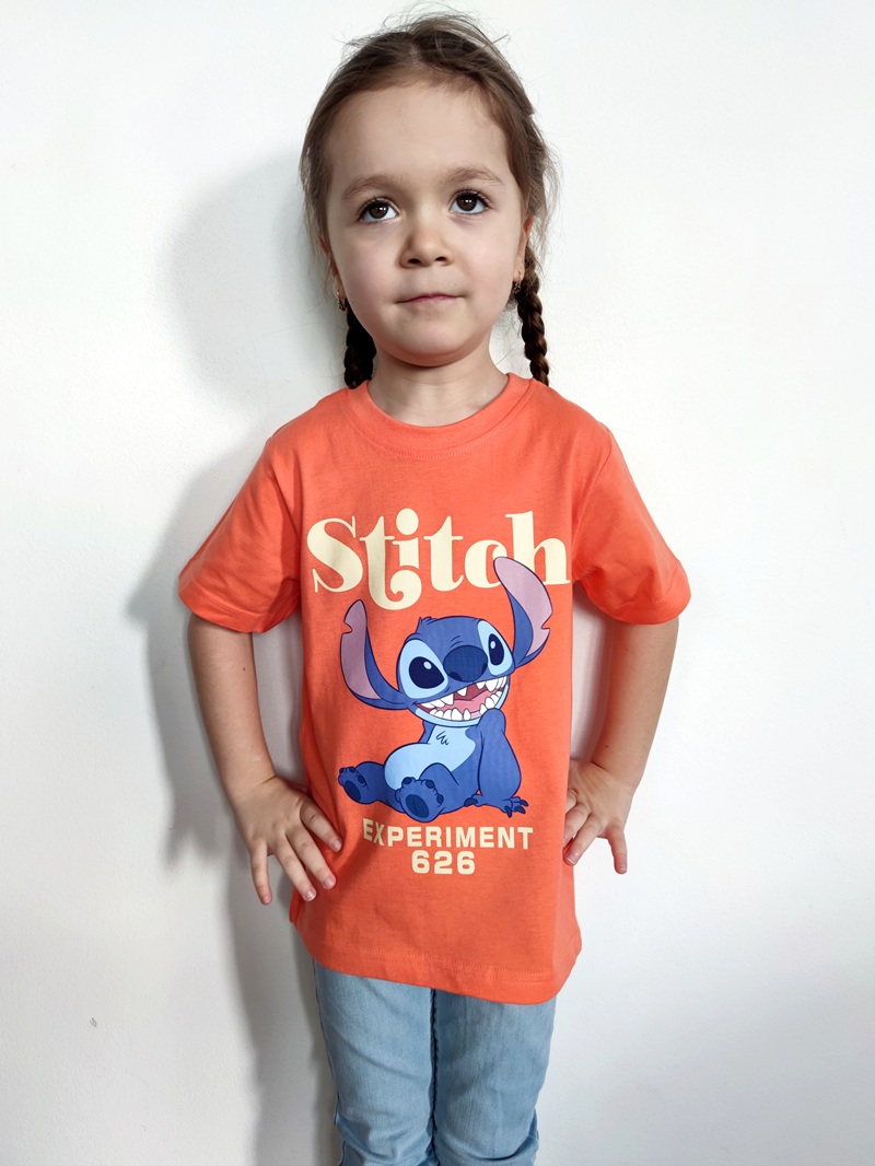 Chlapecké tričko STITCH oranžové KR
