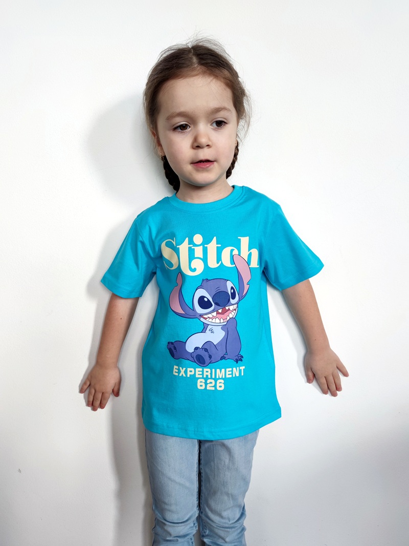 Chlapecké tričko STITCH modré KR