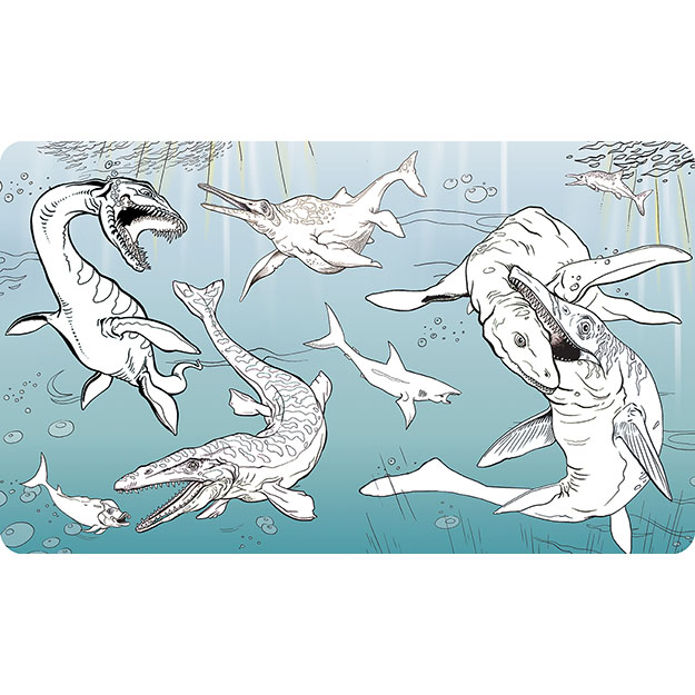 Maluj vodou zas a znovu DINOSAUŘI