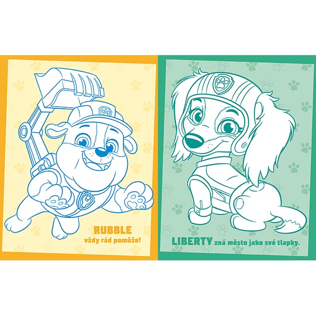Omalovánky s voskovkami TLAPKOVÁ PATROLA