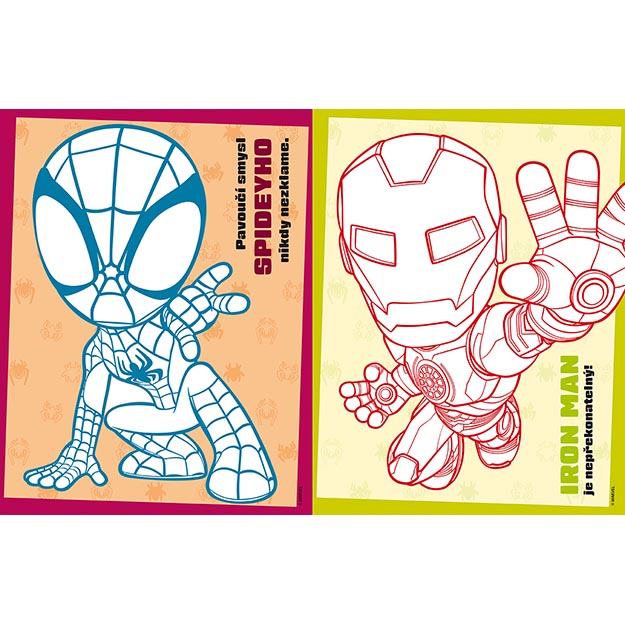 Omalovánky s voskovkami SPIDEY