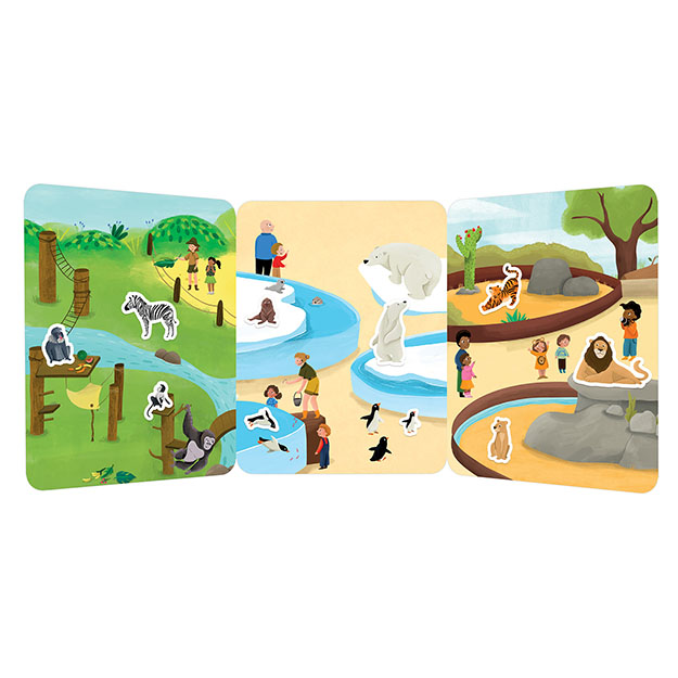 Hra se silikonovými samolepkami ZOO