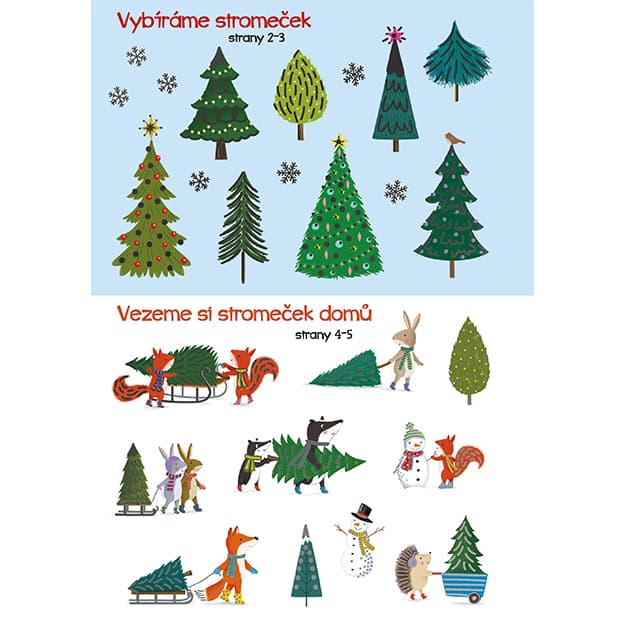 Moje první samolepkování TŘPITIVÉ STROMKY