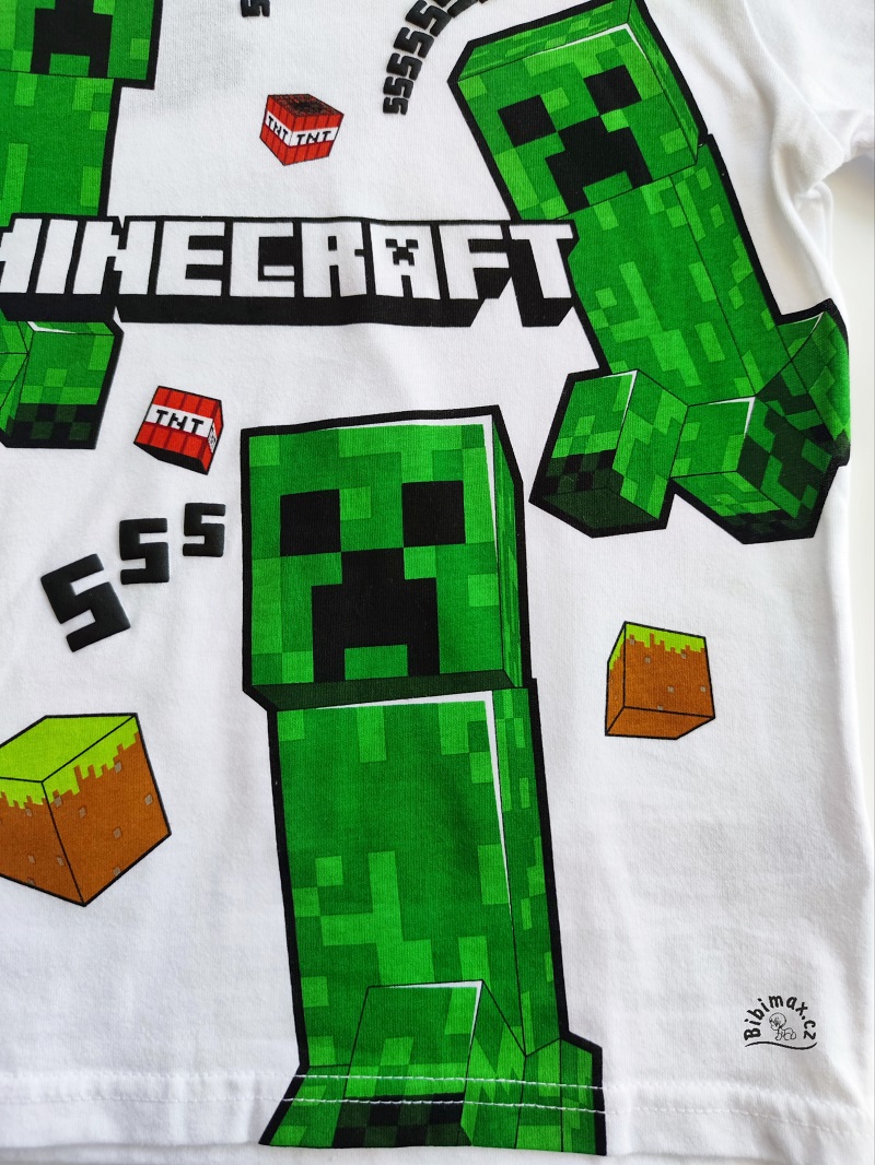 Chlapecké tričko MINECRAFT bílé KR