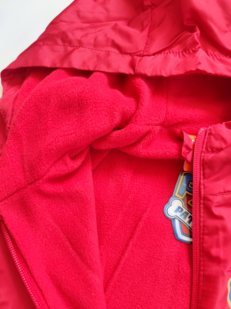 Chlapecká šusťáková bunda TLAPKOVÁ PATROLA červená