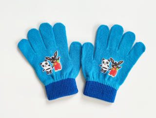 Chlapecké pletené rukavice BING světle modré