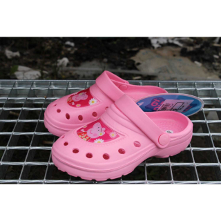Dívčí sandály typu Crocs PRASÁTKO PEPPA růžové
