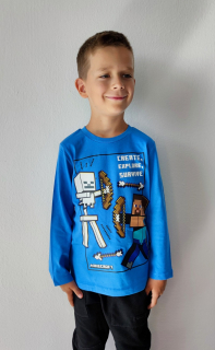 Chlapecké tričko MINECRAFT - modré DR
