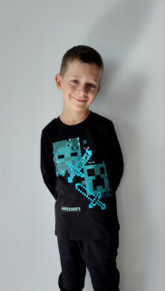 Chlapecké tričko MINECRAFT - černé DR -M2