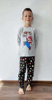 Chlapecké pyžamo Nintendo SUPER MARIO šedo/černé