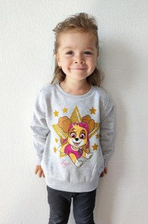 Dívčí mikina TLAPKOVÁ PATROLA šedá