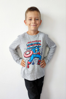 Chlapecké tričko AVENGERS šedé -Capitan Amerika DR