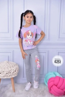 Dívčí komplet TLAPKOVÁ PATROLA - SKY fialkový