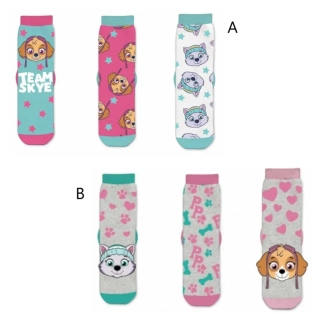 Dívčí ponožky TLAPKOVÁ PATROLA 3 ks 