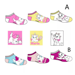 Dívčí kotníčkové ponožky Disney MARIE CAT - 3 ks M2