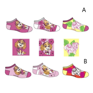 Dívčí kotníčkové ponožky TLAPKOVÁ PATROLA - 3 ks 