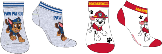 Chlapecké kotníčkové ponožky TLAPKOVÁ PATROLA šedé, bílé