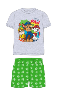 Chlapecké letní pyžamo TLAPKOVÁ PATROLA - šedo/zelené