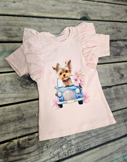 Originální tričko Pejsek - růžové