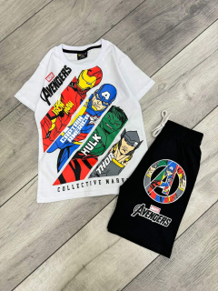 Chlapecký letní komplet AVENGERS bílý