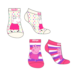 Dívčí kotníčkové ponožky PRASÁTKO PEPPA  2 ks