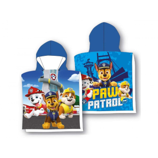 Chlapecké plážové pončo TLAPKOVÁ PATROLA modré