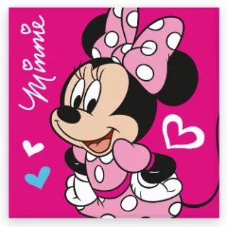 Malý bavlněný ručník Disney MINNIE - 30x30 cm - růžový