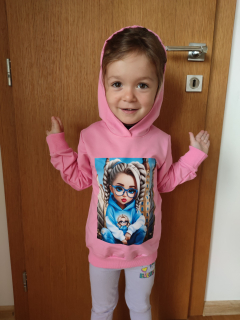 Dívčí tenká mikina HOLČIČKA - růžová