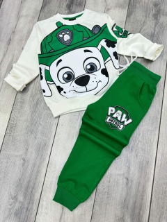 Chlapecký komplet TLAPKOVÁ PATROLA zelený