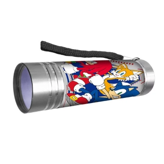 Kovová LED svítilna, baterka SONIC stříbrná