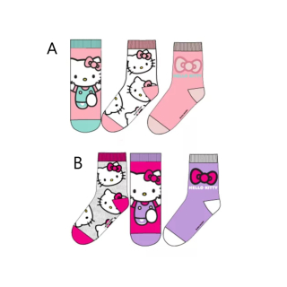 Dívčí ponožky HELLO KITTY - 3 ks