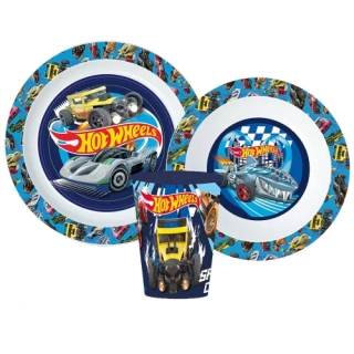 Stor jídelní sada Hot Wheels - kelímek