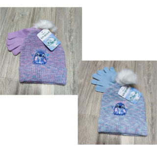 Zimní pletená čepice + rukavice STITCH