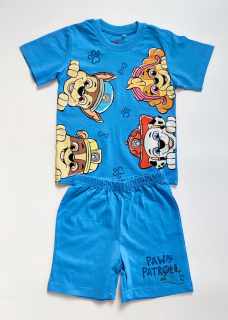 Chlapecké letní pyžamo TLAPKOVÁ PATROLA - nebesky modré