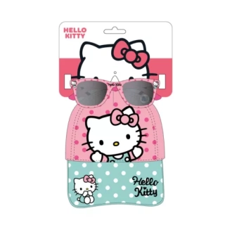 Dětská kšiltovka + sluneční brýle HELLO KITTY