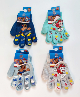 Chlapecké pletené rukavice TLAPKOVÁ PATROLA - barevné