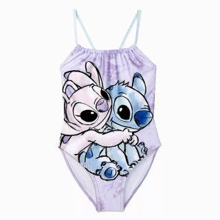 Dívčí jednodílné plavky STITCH fialové
