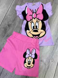 Dívčí letní komplet MINNIE fialovo/růžový