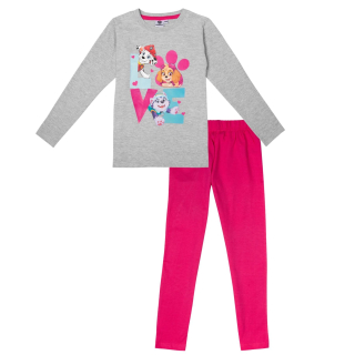 Pyžamo TLAPKOVÁ PATROLA - šedo-růžové