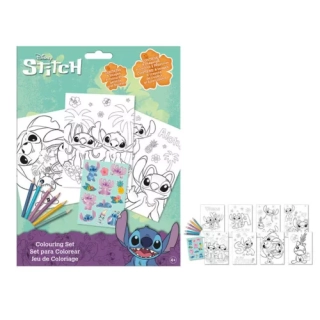 Omalovánky s pastelkami STITCH + samolepky