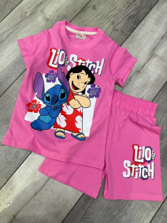 Dívčí letní komplet LILO & STITCH - růžový