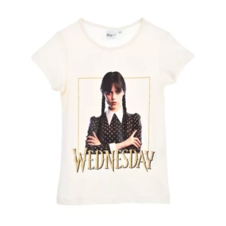Dívčí tričko WEDNESDAY - béžové