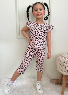 Dívčí komplet - růžovo tygrovaný