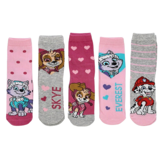 Dívčí ponožky TLAPKOVÁ PATROLA, 5 ks